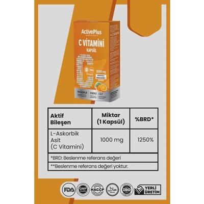 Active Plus C Vitamini 30 Kapsül