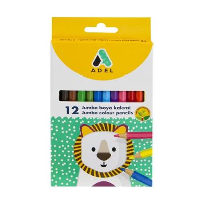 Adel Jumbo Hexa Boya Kalemi 12 Renk Tam Boy