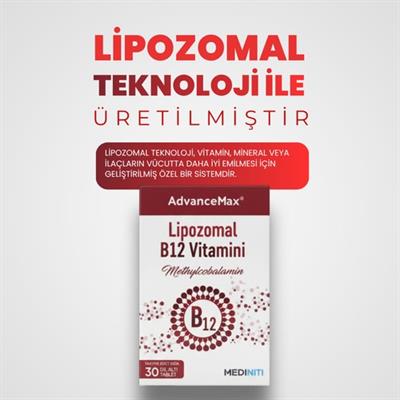 Advancemax Lipozomal B12 30 Dilaltı Tablet