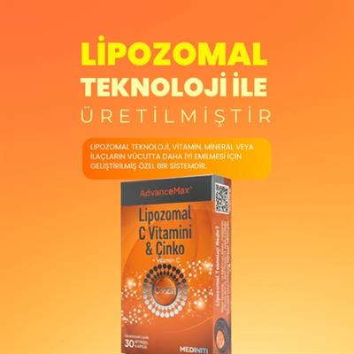 Advancemax Lipozomal C Vitamini & Çinko 30 Kapsül