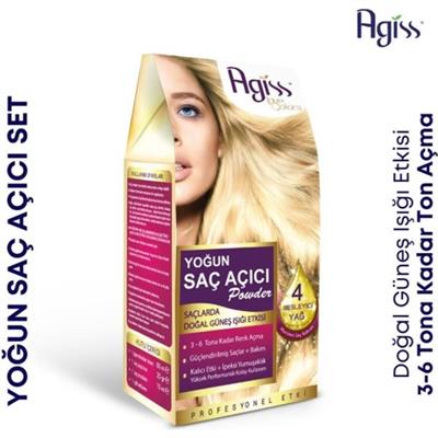 Agiss Yoğun Saç Açıcı - Doğal Güneş Işığı Etkisiyle 3-6 Ton Renk Açma ve 4 Besleyici Yağ ile Güçlendirilmiş Saç Bakımı