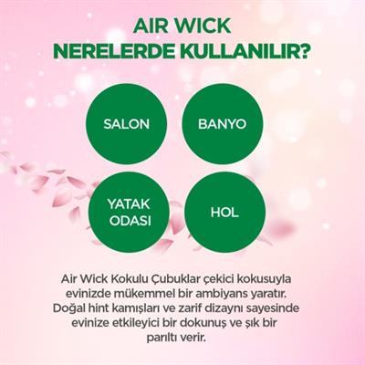 Air Wick Kokulu Çubuklar Pembe Çiçek Bahçesi Oda Kokusu 30 ml