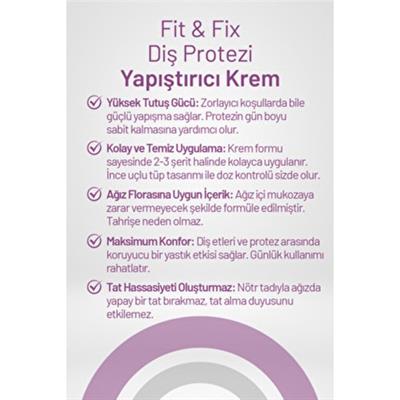Aktident Diş Protezi Yapıştırıcı Krem Bitkisel İçerik ve Papatya Aromalı 40 gr Yüksek Konfor