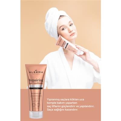 Alerma Onarıcı Vegan Saç Kremi 200 ml Doğal İçerikli Procapil Kolajen Argan Yağlı Boyalı Saçlar
