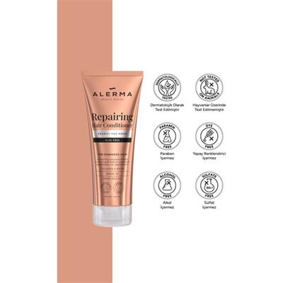 Alerma Onarıcı Vegan Saç Kremi 200 ml Doğal İçerikli Procapil Kolajen Argan Yağlı Boyalı Saçlar