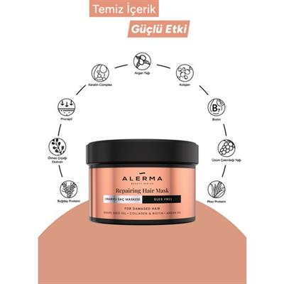 Alerma Yıpranmış ve Işlem Görmüş Saçlar Için Yoğun Onarıcı Sülfatsız Saç Maskesi 240 ml