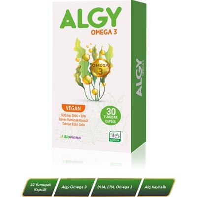 Algy Omega 3 Yüksek Dha | Epa | Alg Kaynaklı Omega 3