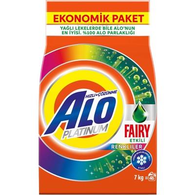 Alo Platinum 7 kg Fairy Etkili Renkliler Aquapudra Toz Deterjan