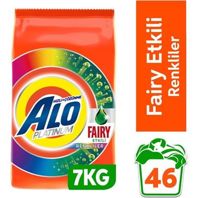 Alo Platinum 7 kg Fairy Etkili Renkliler Aquapudra Toz Deterjan