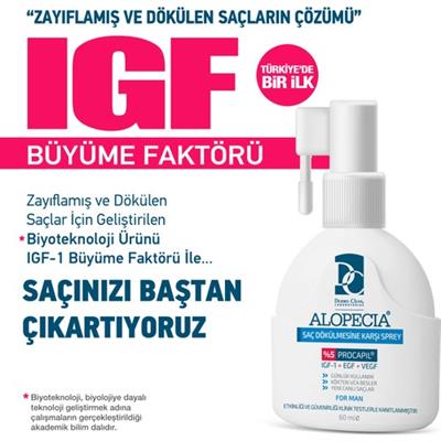 Alopecia Procapil ve IGF İçerikli Erkek Saç Spreyi 60 ML