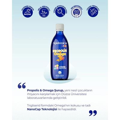 Apidemica Kids Propolis+Omega Şurup 150 ml