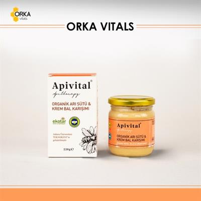 Apivital Organik Arı Sütü & Krem Bal Karışımı 220 g