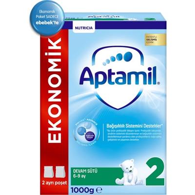 Aptamil 2 Ekonomik Paket Devam Sütü1000 gr 6-9 Ay