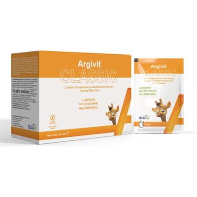 Argivit Classic 30lu Şase, L-Arjinin, Multivitamin ve Multimineral Içeren Takviye Edici Gıda