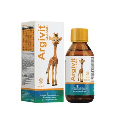Argivit Classic L-Arjinin, Multivitamin ve Multimineral İçeren Sıvı 150 ml - Portakal ve Vanilya Aromalı