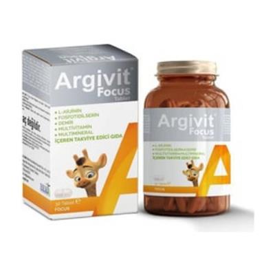 Argivit Focus L-Arjinin, Fosfotidilserin, Demir, Multivitamin ve Multimineral İçeren Tablet 30 Tablet