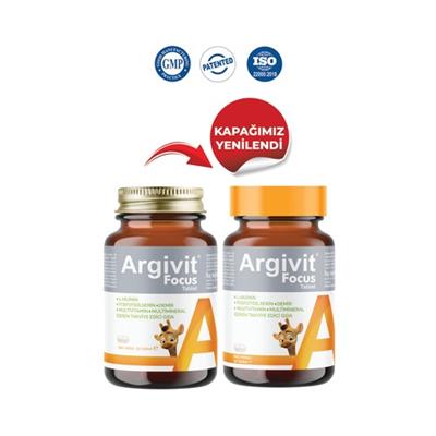 Argivit Focus L-Arjinin, Fosfotidilserin, Demir, Multivitamin ve Multimineral İçeren Tablet 30 Tablet