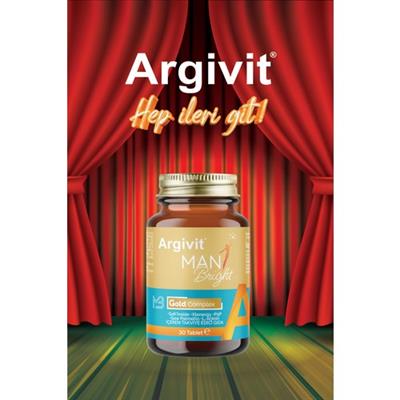 Argivit Man Bright Tablet ( Cüce Palmiye (Saw Palmetto), Safran, Isırgan ve L-Arjinin ) 30 Tablet