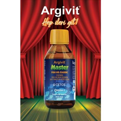 Argivit Master Fish Oil Yüksek Omega-3 (3000mg) İçeren Balık Yağı 150 ml - Tutti Frutti Aromalı
