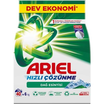 Ariel  6 kg Toz Çamaşır Deterjanı Dağ Esintisi Beyazlar İçin