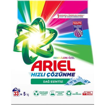 Ariel Dağ Esintisi Renklilere Özel 5 Kg Toz Çamaşır Deterjanı