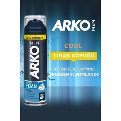 Arko Men Cool Erkek Tıraş Köpüğü 2×200 ml – Sakalı Yumuşatır, Tahrişi Önler, Ergonomik Tasarım ve Uzun Süreli Kullanım