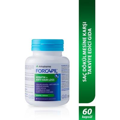 Arkopharma Forcapil® Keratin + Anti Hair Loss – Saç Dökülmesine Karşı Takviye Edici Gıda - 60 Kapsül