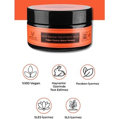 Ashley Joy İşlem Görmüş Yıpranmış Saçlara Özel Keratin İçeren Yoğun Onarıcı Saç Bakım Maskesi 200 ML