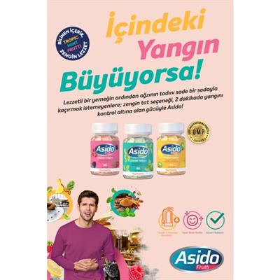 Asido Frutti 80 Çiğneme Tableti