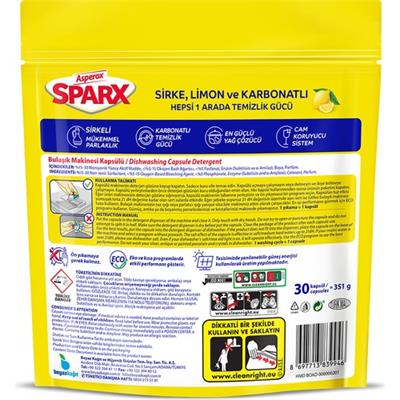 Asperox Sparx  Bulaşık Makinesi Kapsülü 30lu