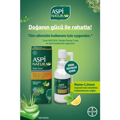 Aspi Natura Boğaz Spreyi 20 ml