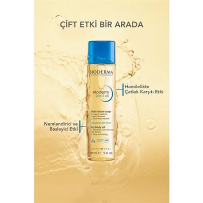 Atoderm 2-in 1 Body Oil - Hamilelikte Çatlak Önleyici Nemlendirici Besleyici Cilt Bakım Yağı 150ml