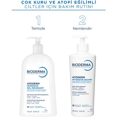 Atoderm Intensive Foaming Gel Çok Kuru Atopi Eğilimli Cilt Onarıcı Temizleme Jeli Niasinamid 1 Lt