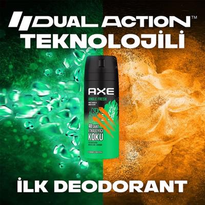 Axe Erkek Sprey Deodorant Jungle Fresh 48 Saat Etkileyici Koku 150 ml