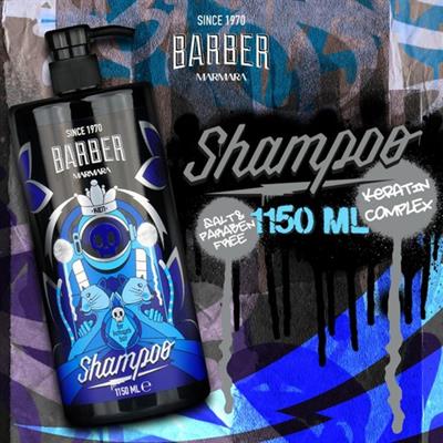 Barber Marmara Keratin Şampuan, Arındırıcı, Tuzsuz, Parabensiz, Besleyici Pompalı, 1150 ml