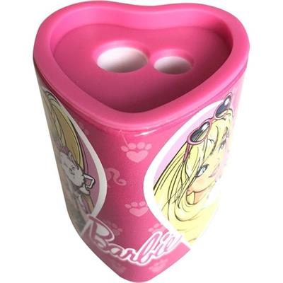 Barbie Metal Kutu Kalpli Çiftli Kalemtraş B-9753