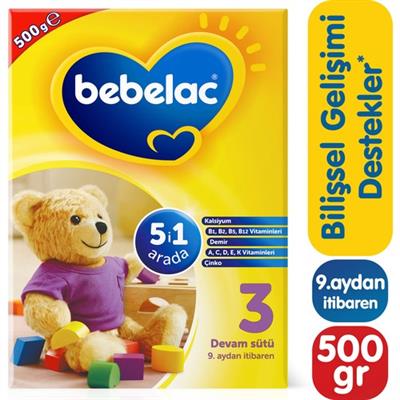 Bebelac 3 Devam Sütü 500 gr 9-12 Ay