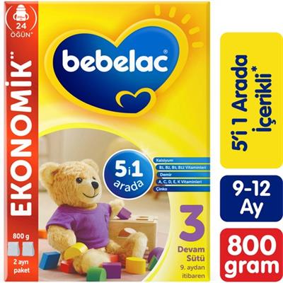 Bebelac 3 Devam Sütü 9-12 Ay 800 Gr