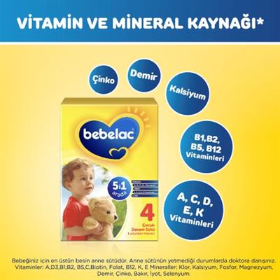 Bebelac 4 Çocuk Devam Sütü 1 Yaş+ 400 Gr