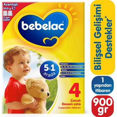 Bebelac 4 Çocuk Devam Sütü 900 gr 1 Yaşından İtibaren