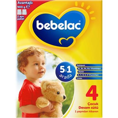Bebelac 4 Çocuk Devam Sütü 900 gr 1 Yaşından İtibaren