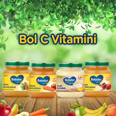 Bebelac Kavanoz Maması Elma Armut Püreli 125 gr 6-36 Ay Bebekler İçin Sağlıklı Gıda