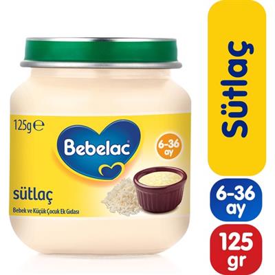 Bebelac Kavanoz Maması Sütlaç 125 g 6-36 Ay Bebekler İçin Sütlü Lezzet