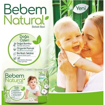 Bebem Bebek Bezi Natural Beden:4 (7-14KG) Maxi 60 Adet Fırsat Pk