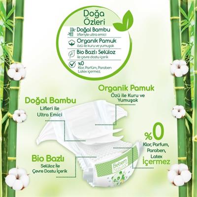 Bebem Natural Bebek Bezi 1 Beden Yenidoğan 40 Adet