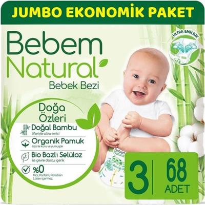 Bebem Natural Midi 3 Beden 4-9 kg 68li