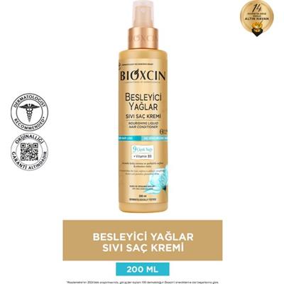 Besleyici Yağlar Sıvı Saç Kremi 200 ml - Sülfatsız, Kuru ve Yıpranmış Saçlar Saç Dökülme Karşıtı