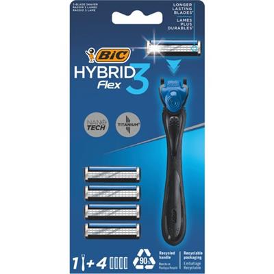 Bic Flex 3 Hybrid Erkek Tıraş Bıçağı 1 Sap + 4 Başlık (3 Bıçak)