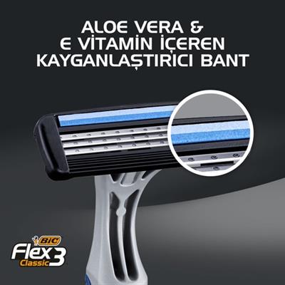 Bic Flex 3 Tıraş Bıçağı 3lü Blister (3 Bıçak)