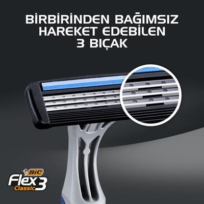 Bic Flex 3 Tıraş Bıçağı 3lü Blister (3 Bıçak)